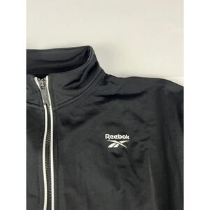 Reebok Speedwick Track Jacket Black White Womens Size S‎ Full Zip Athletic